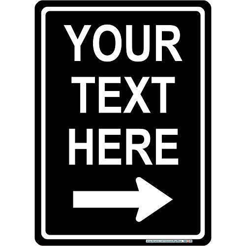Customizable (Bottom) Right Arrow with Black Background Vertical Sign
