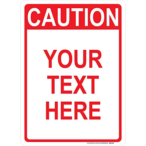 Customizable Vertical Aluminum Metal Caution Sign