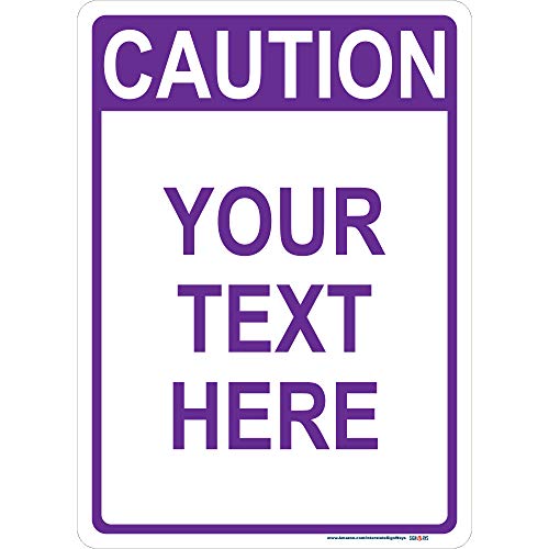 Customizable Vertical Aluminum Metal Caution Sign