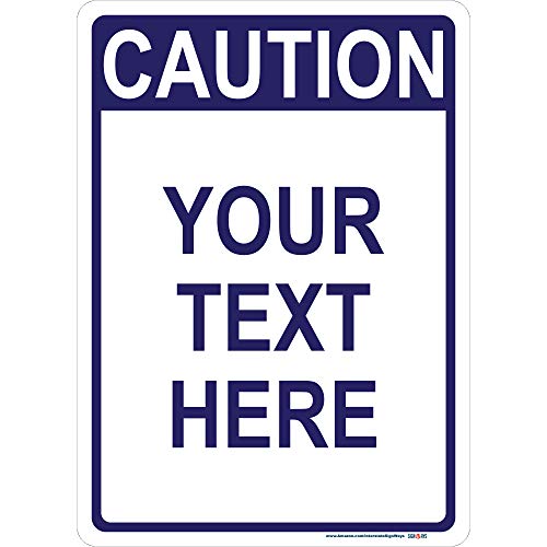 Customizable Vertical Aluminum Metal Caution Sign
