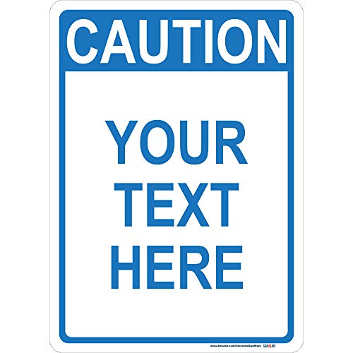 Customizable Vertical Aluminum Metal Caution Sign