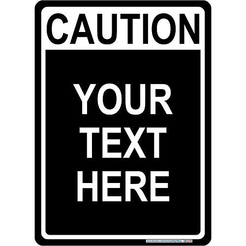Customizable Vertical Aluminum Metal Caution Sign