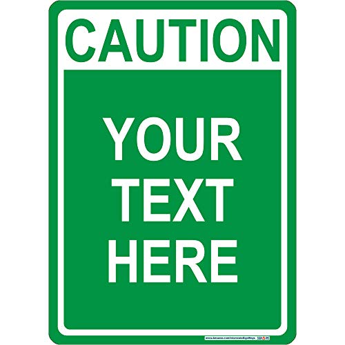 Customizable Vertical Aluminum Metal Caution Sign