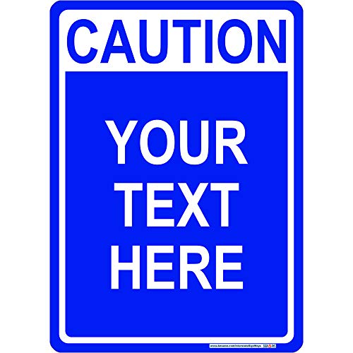 Customizable Vertical Aluminum Metal Caution Sign