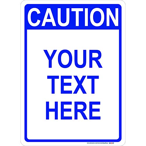 Customizable Vertical Aluminum Metal Caution Sign
