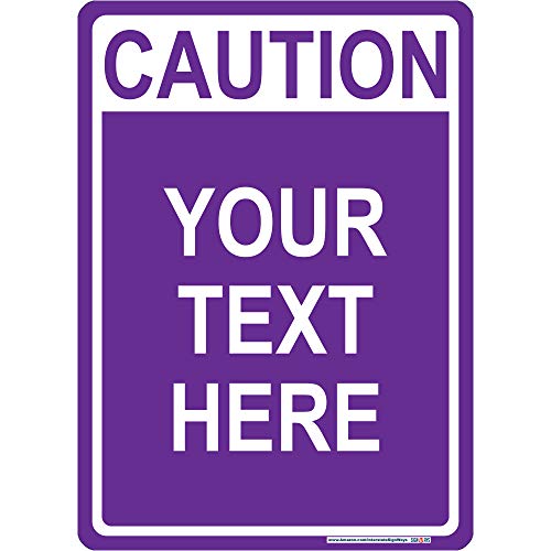 Customizable Vertical Aluminum Metal Caution Sign