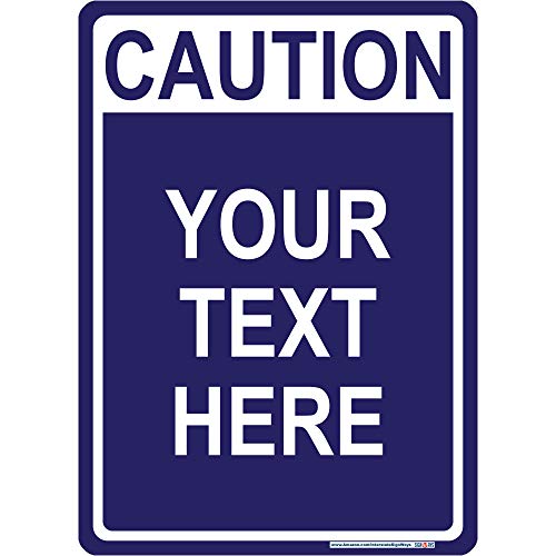 Customizable Vertical Aluminum Metal Caution Sign