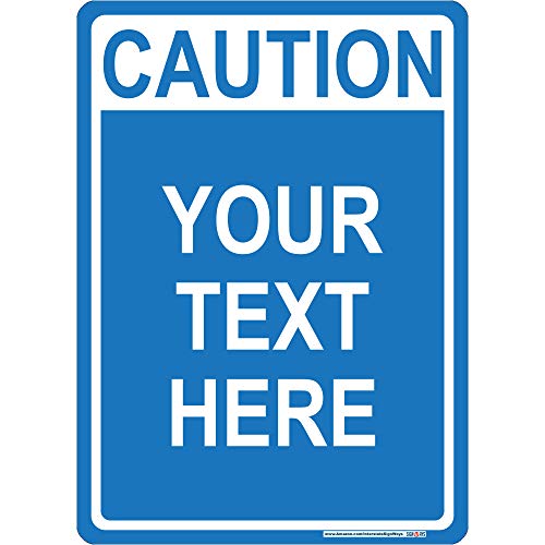 Customizable Vertical Aluminum Metal Caution Sign