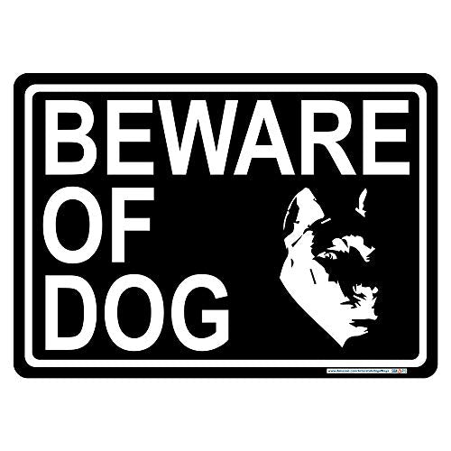 Beware of Dog w/ Dog Silhouette