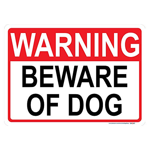 Warning Beware of Dog Horizontal Sign