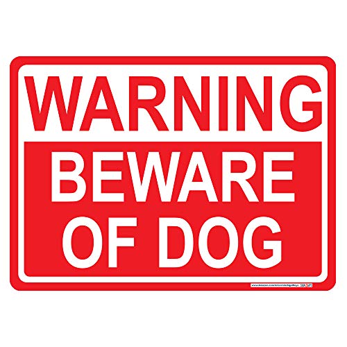 Warning Beware of Dog Horizontal Sign