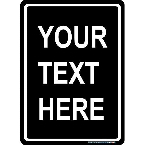 Customizable Border Vertical Aluminum Metal Sign