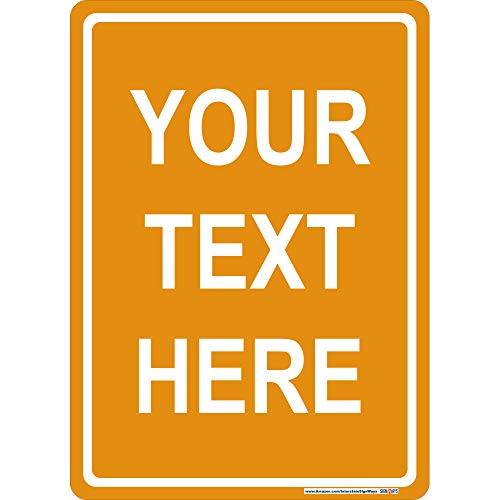Customizable Border Vertical Aluminum Metal Sign
