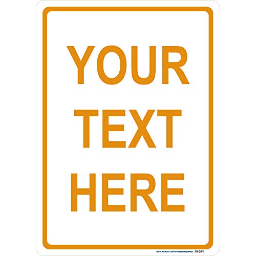 Customizable Border Vertical Aluminum Metal Sign