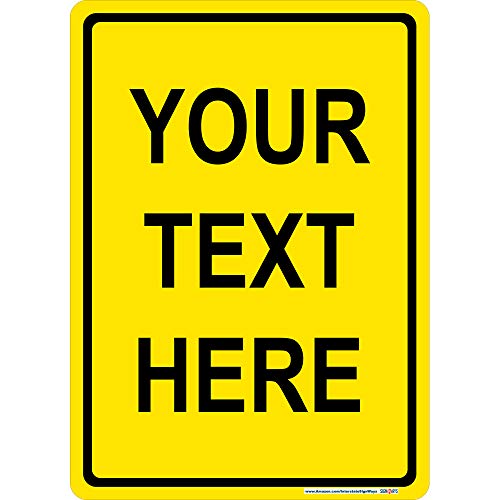 Customizable Border Vertical Aluminum Metal Sign