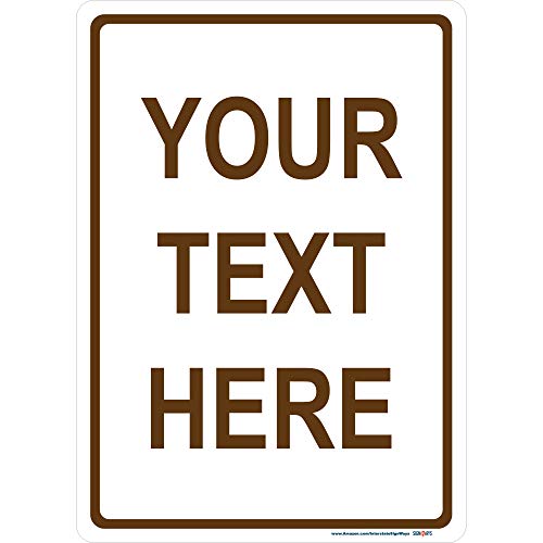 Customizable Border Vertical Aluminum Metal Sign