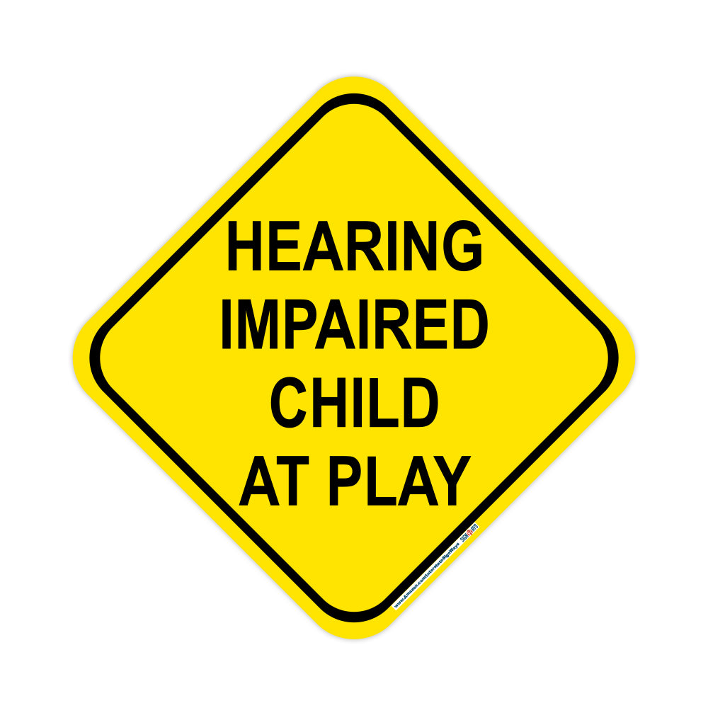 Hearing Impaired Child At Play Sign