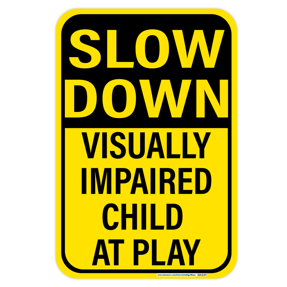 Slow Down, Visually Impaired Child At Play