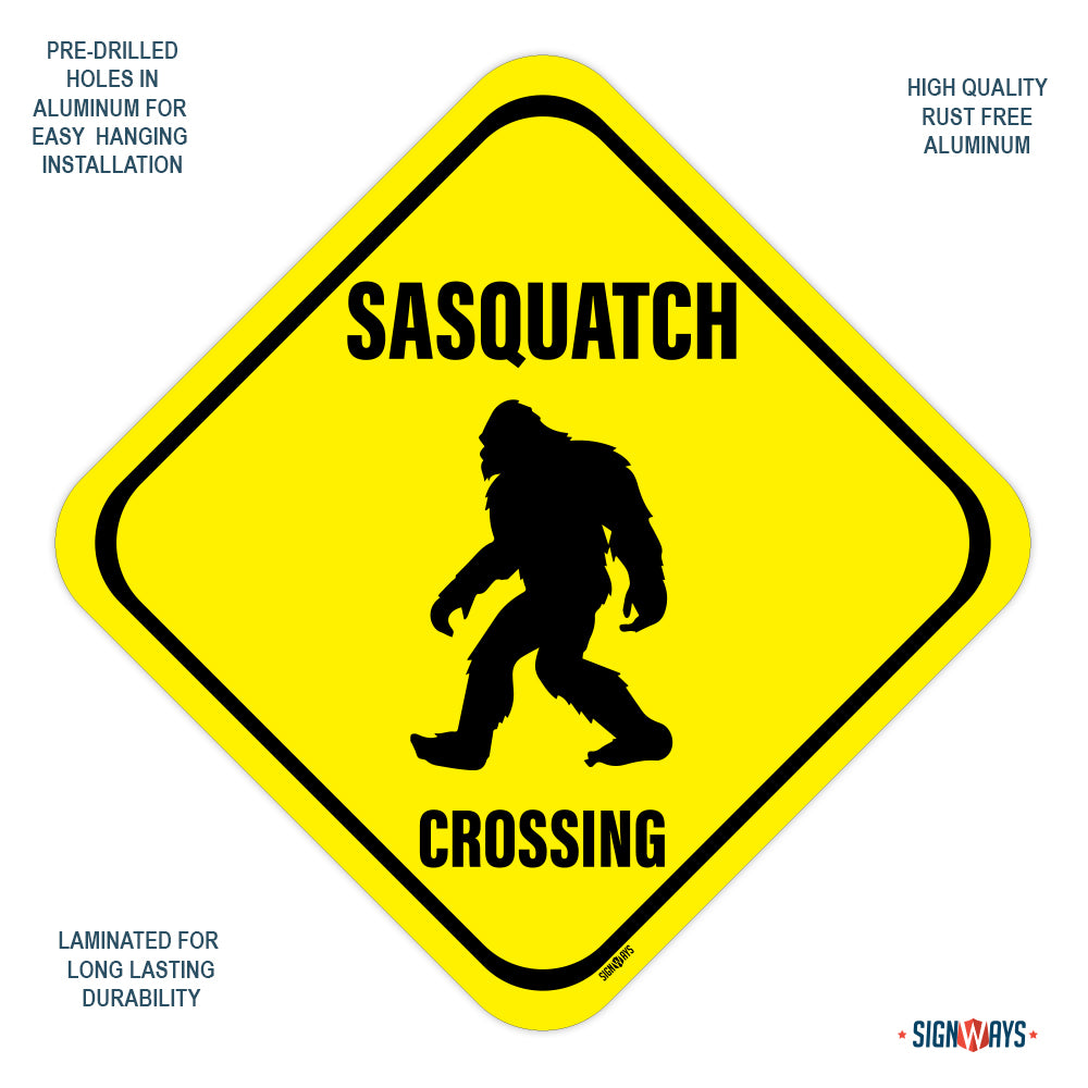 Sasquatch (Bigfoot) Crossing Sign