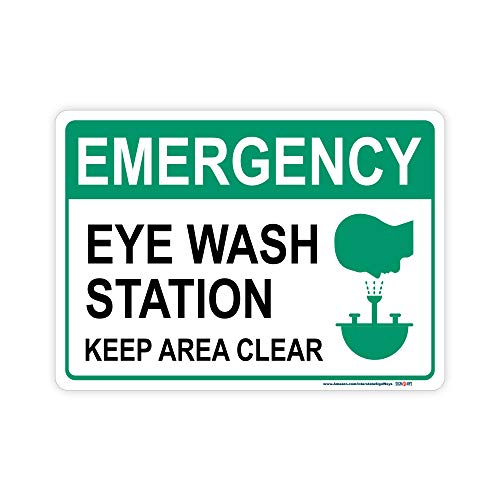 Emergency, Eye Wash Station Sign, Emergency Sign