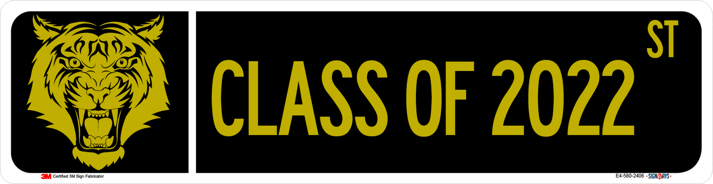 Customizable School Spirit Street Sign
