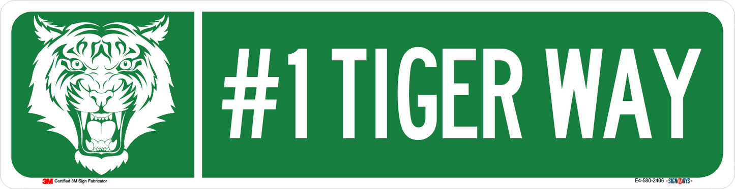 Customizable School Spirit Street Sign
