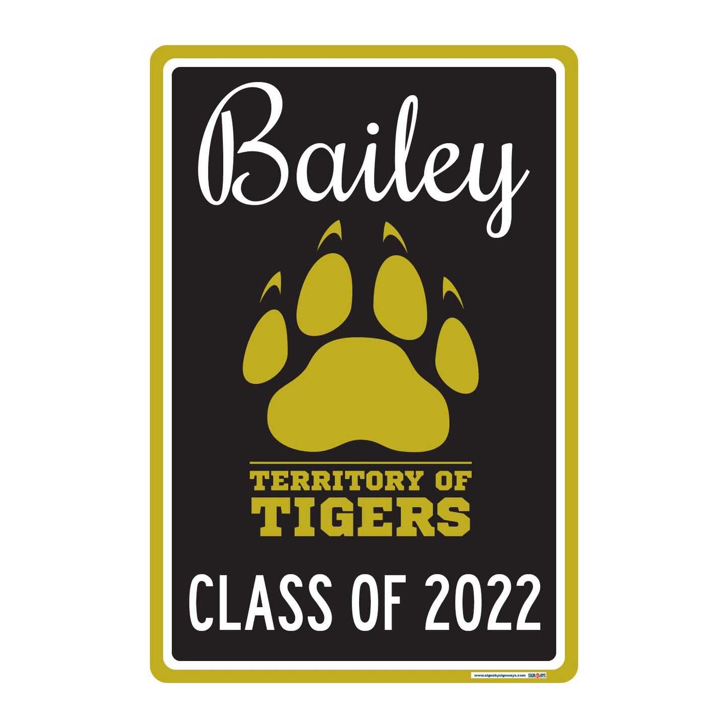 Custom Text Sign - High School/College Mascots