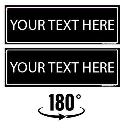 black customizable double-sided street signs