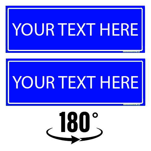 blue customizable double-sided street signs