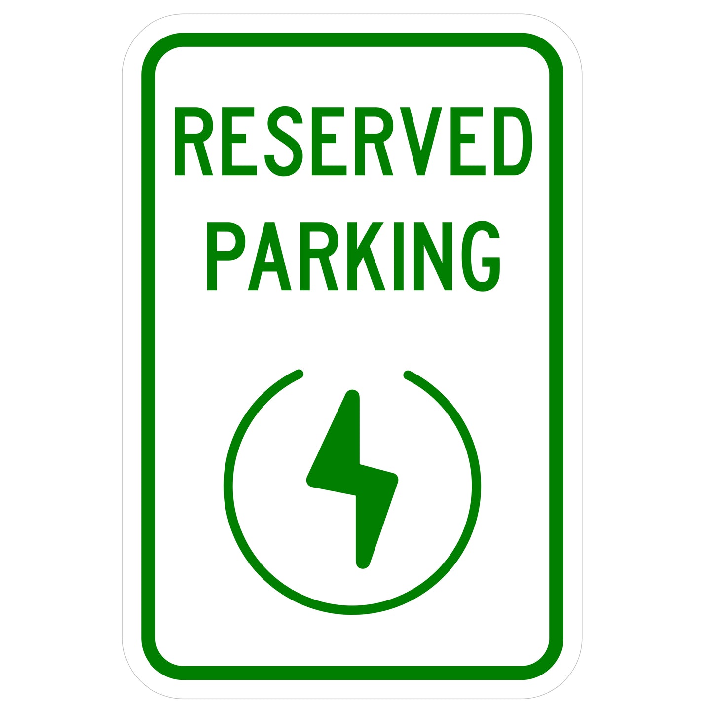 Reserved Parking Charging (symbol) Sign