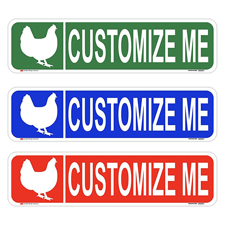 Customizable Chicken Street Signs