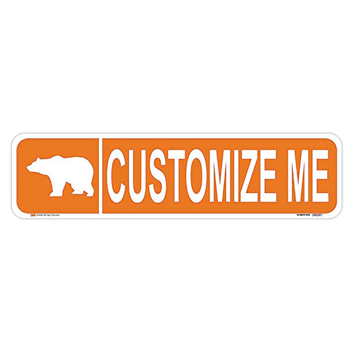 Customizable Bear (symbol) Street Sign