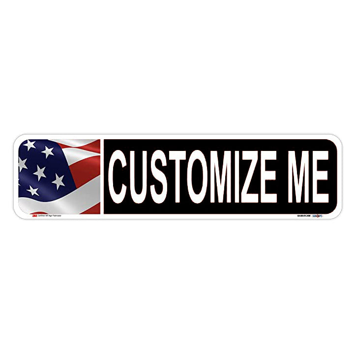 Customizable American Flag Street Sign