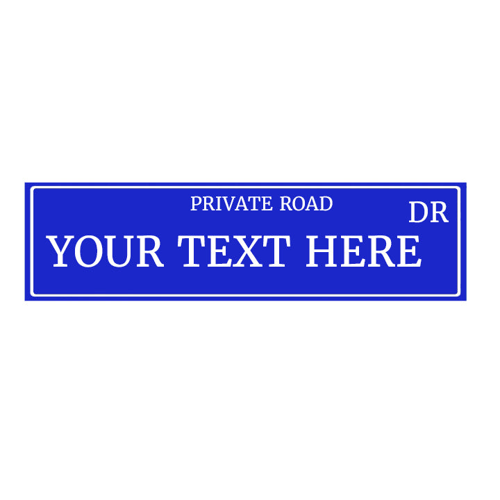 Customizable Private Road Double-sided Street Sign