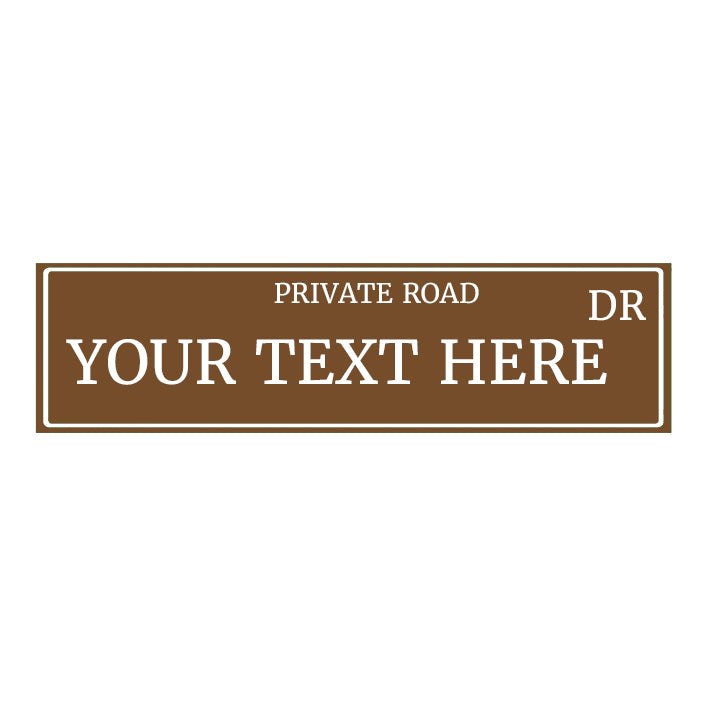 Customizable Private Road Double-sided Street Sign