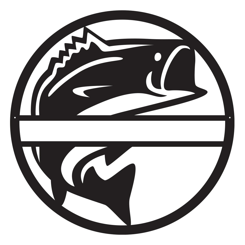 Customizable Name Bass Fish Sign