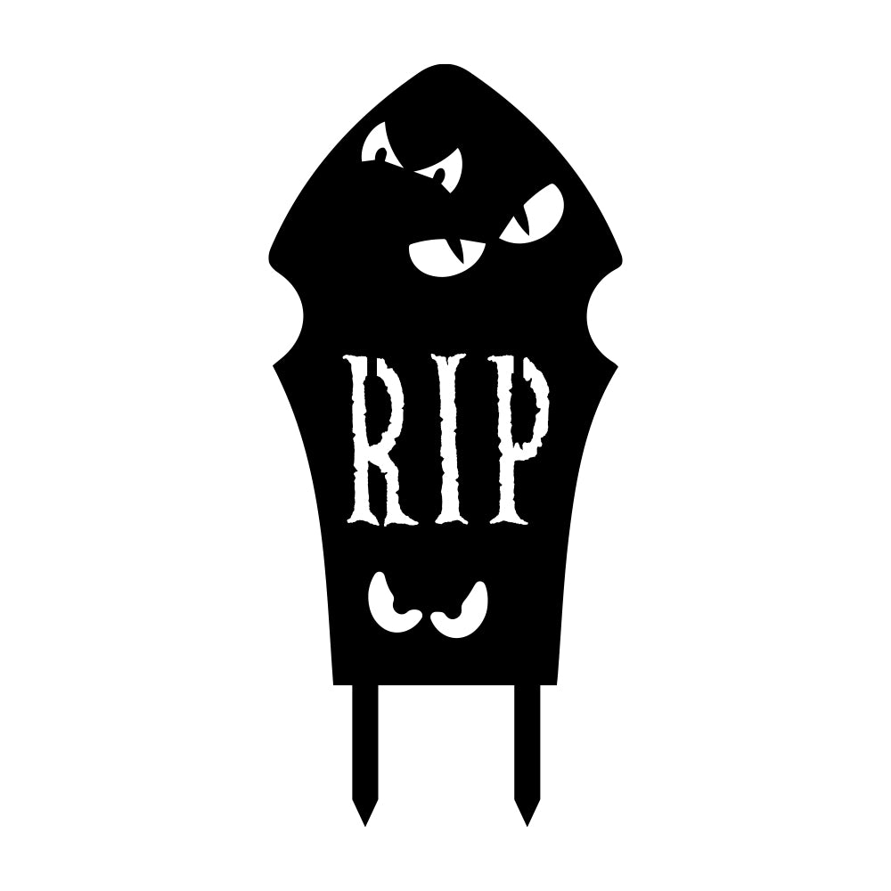 Halloween RIP Spooky Eyes Tombstone, Powder Coated Aluminum Outdoor Yard Sign