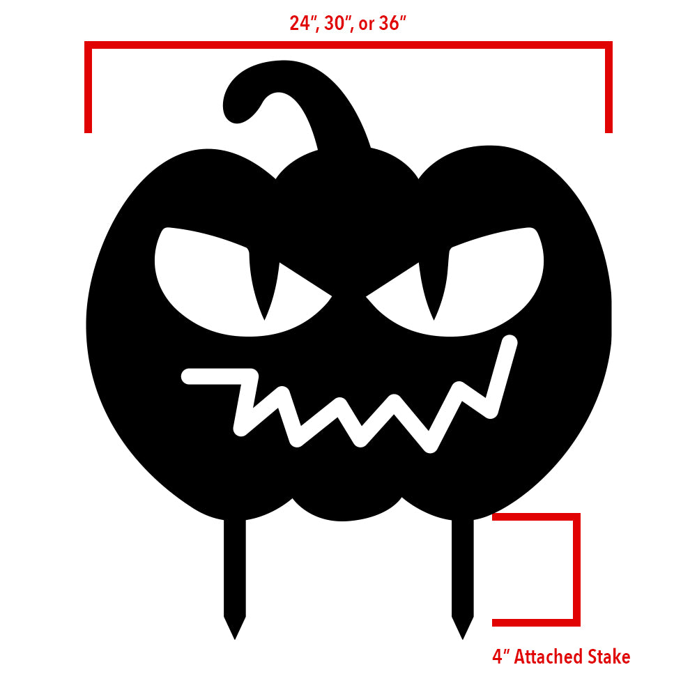 Halloween Spooky Eyes Pumpkin, Powder Coated Aluminum Outdoor Yard Sign