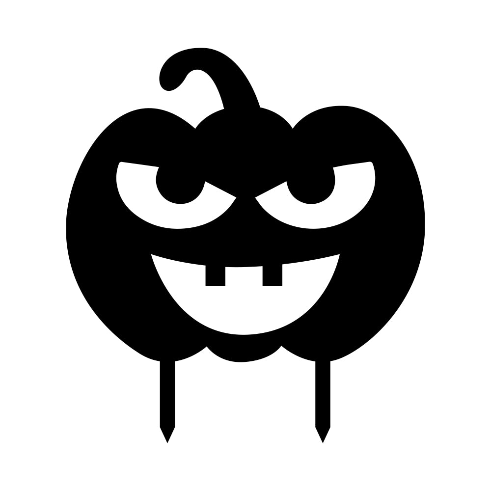 Halloween Funny Pumpkin, Powder Coated Aluminum Outdoor Yard Sign