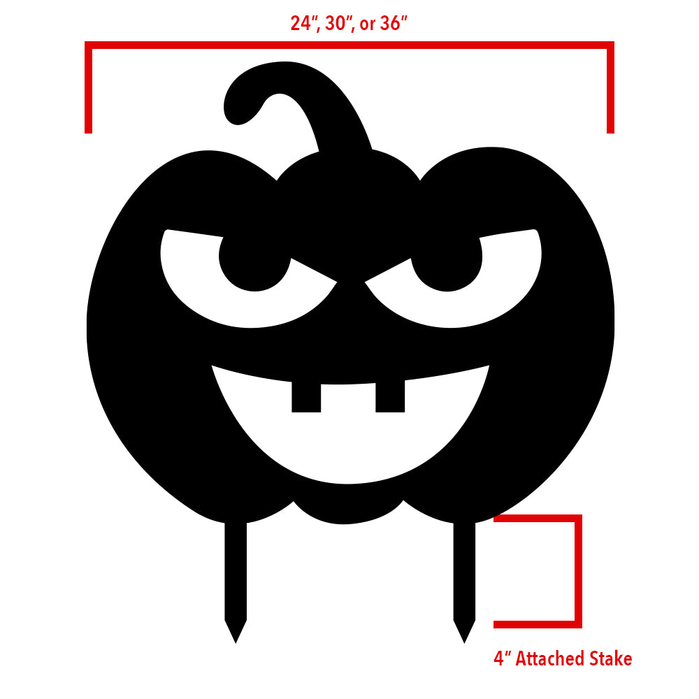 Halloween Funny Pumpkin, Powder Coated Aluminum Outdoor Yard Sign