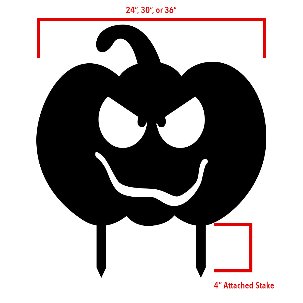 Halloween Eyes Pumpkin, Powder Coated Aluminum Outdoor Yard Sign