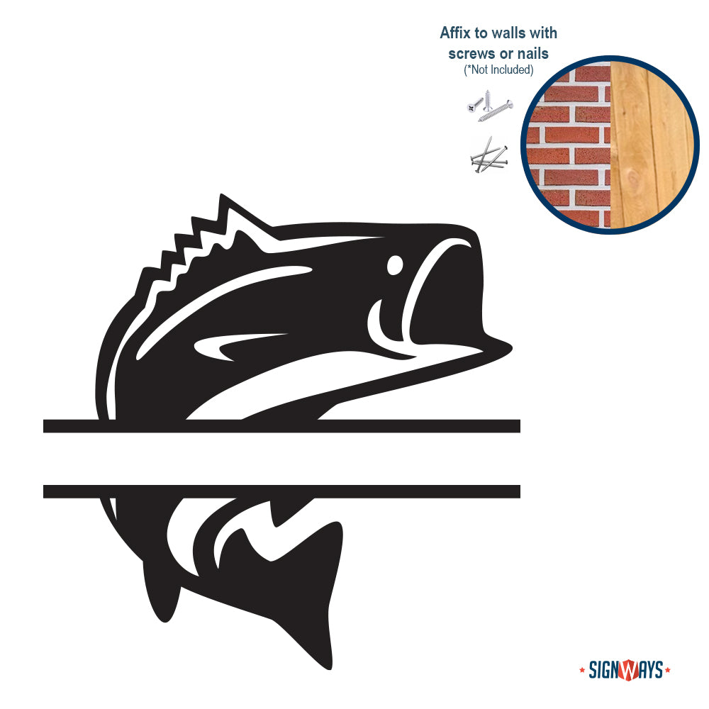 Customizable Bass Powder Coated Aluminum Wall Decor