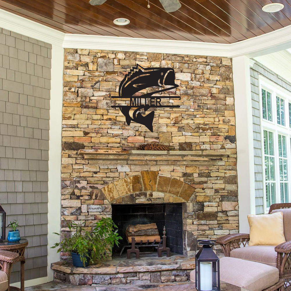 Customizable Bass Powder Coated Aluminum Wall Decor