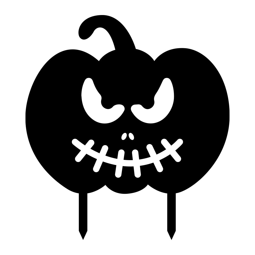 Halloween Funny Face Pumpkin, Powder Coated Aluminum Outdoor Yard Sign