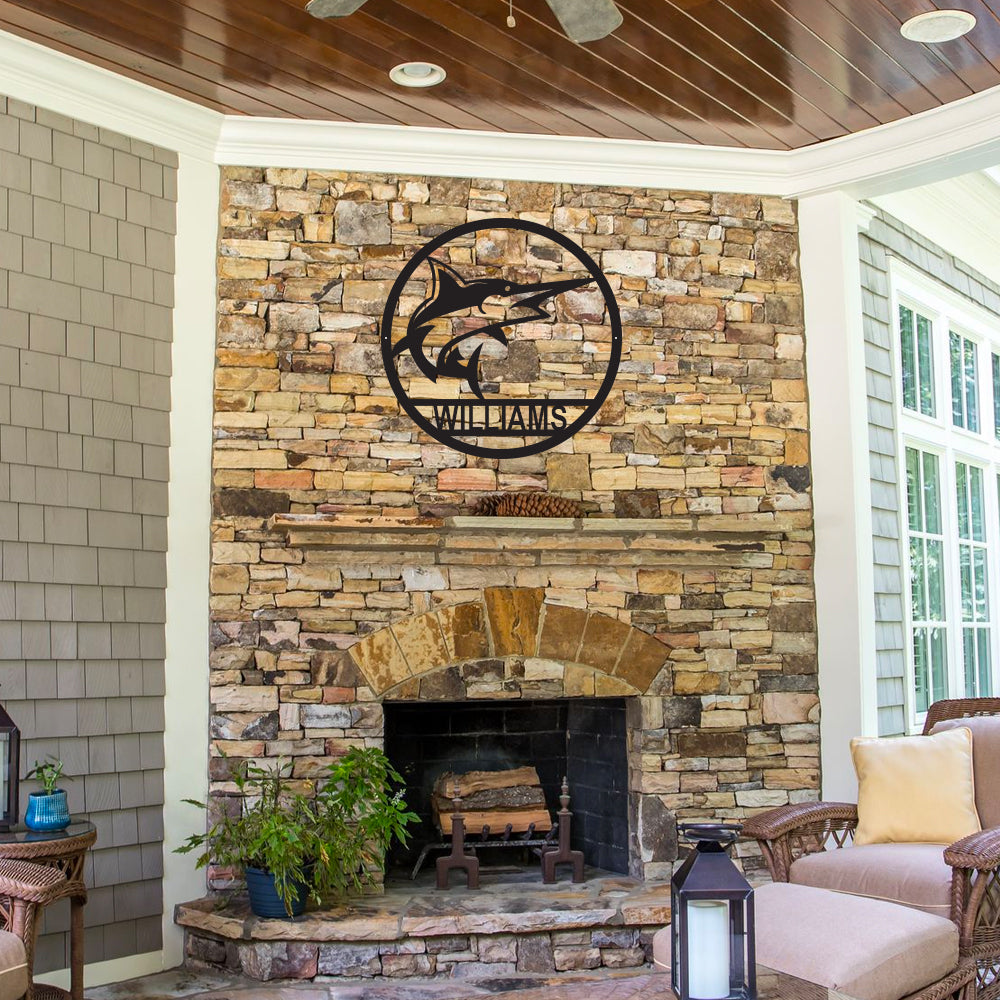 Customizable Swordfish Powder Coated Metal Decor