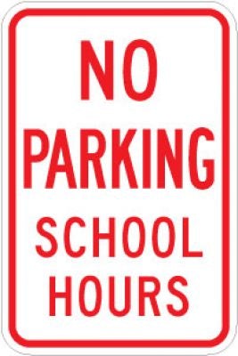 LR7-33 No Parking School Hours