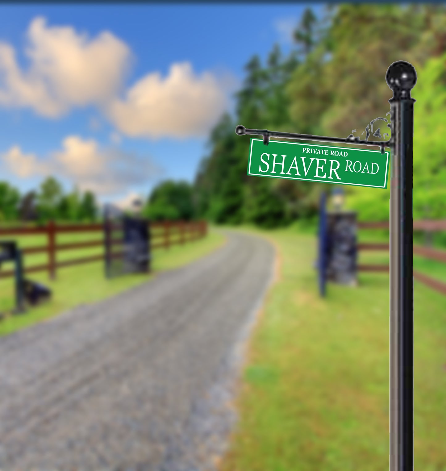 Customizable Private Road Double-sided Street Sign