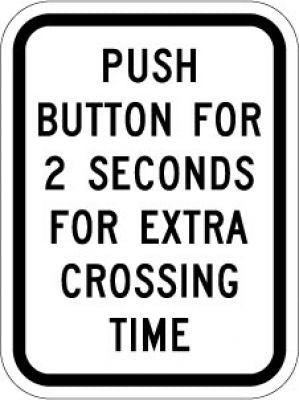 R10-32P Push Button For 2 Seconds For Extra Crossing Time