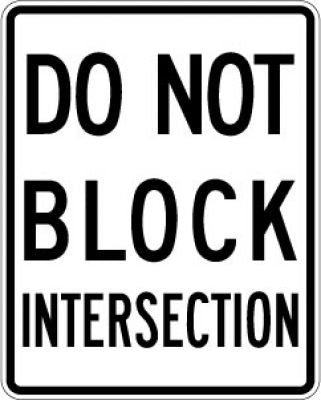 R10-7 Do Not Block Intersection