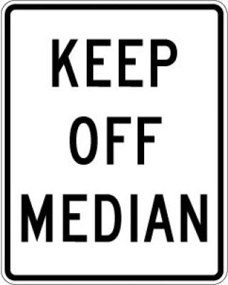 R11-1 Keep Off Median